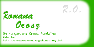 romana orosz business card